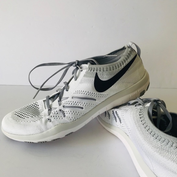 Nike free white focus flyknit sneaker Sz 8.5M - Picture 4 of 8